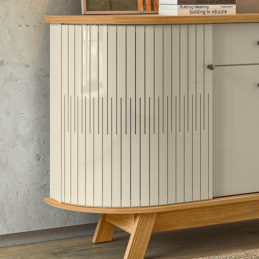 Balcão Aparador Buffet Sala De Estar 136cm Wylan Cumaru-opala M20 - D'rossi - 5