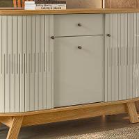 Balcão Aparador Buffet Sala De Estar 136cm Wylan Cumaru-opala M20 - D'rossi