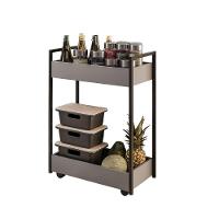 Carrinho Gourmet Auxiliar Para Cozinha 2 Prateleiras Noah Preto M13 - D'rossi Grafite - 2