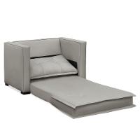 Poltrona Cama Retrátil Solteiro Milenni Veludo Prata B03 - D'rossi - 2