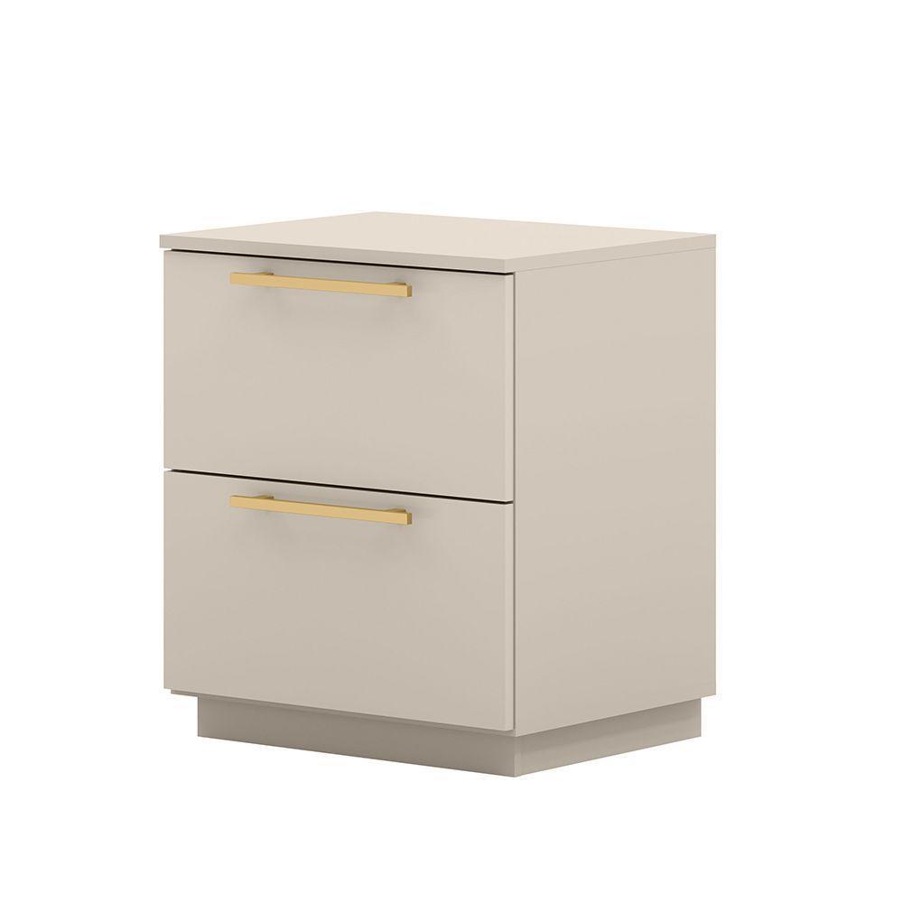 Mesa Cabeceira Quarto 50cm Com 2 Gavetas Magna Fendi V01 - D'rossi - 5