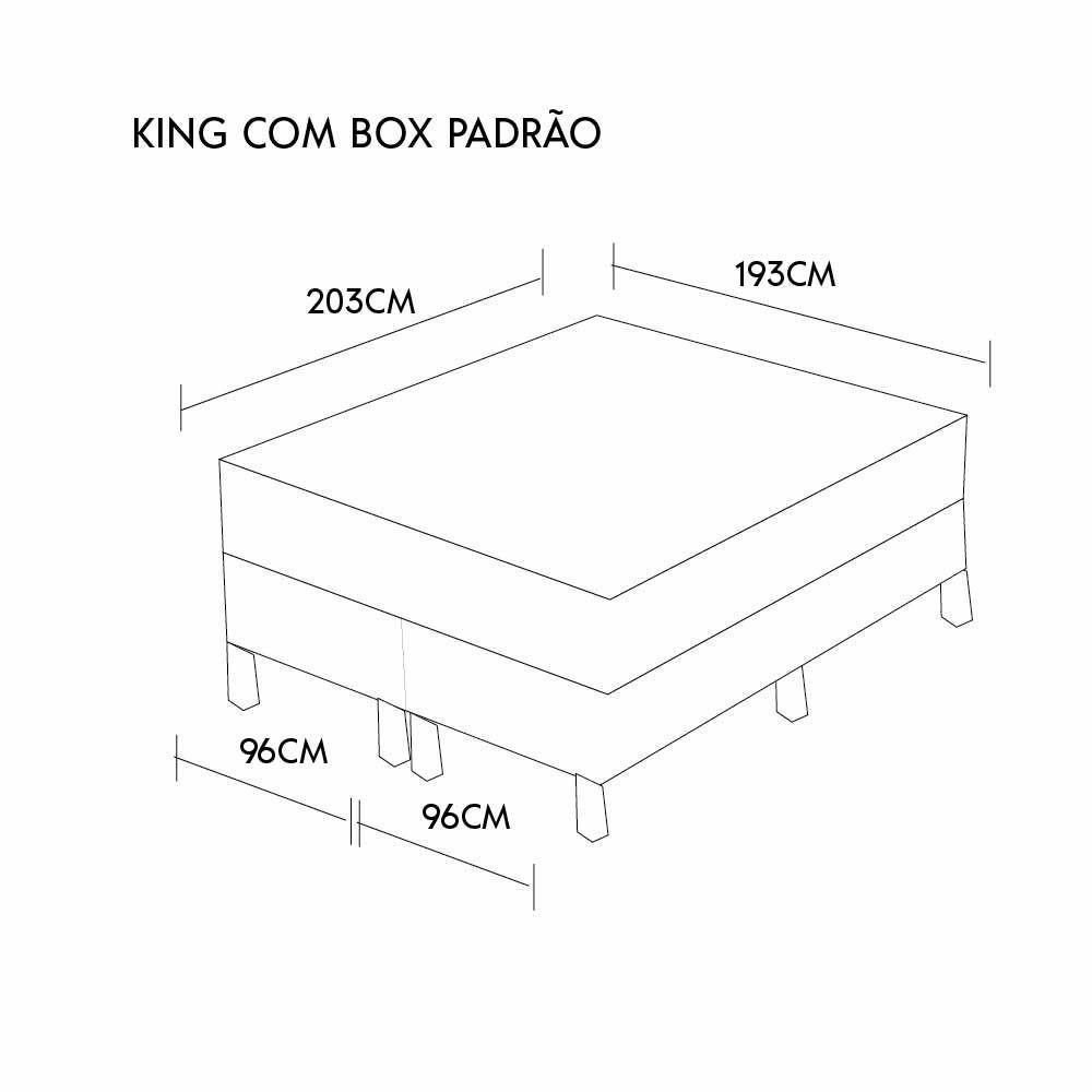 Colchão Firme Pocket - Latex Firme Sobre Molas Medida King 193x203cm Opcionais Box E Kit Spa - 2