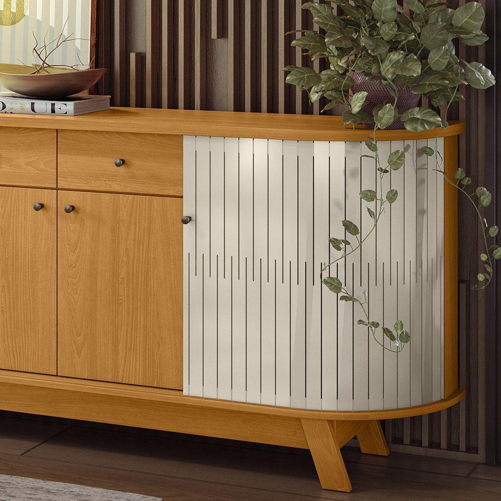 Balcão Buffet Sala De Jantar 183cm Tavillo Cinamomo-off White M20 - D'rossi - 4