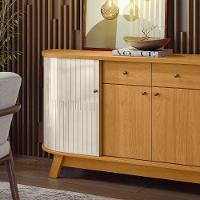 Balcão Buffet Sala De Jantar 183cm Tavillo Cinamomo-off White M20 - D'rossi - 5