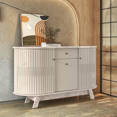 Balcão Aparador Buffet Sala De Estar 136cm Wylan Calacata-off White M20 - D'rossi