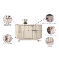 Balcão Aparador Buffet Sala De Estar 136cm Wylan Calacata-off White M20 - D'rossi - 5