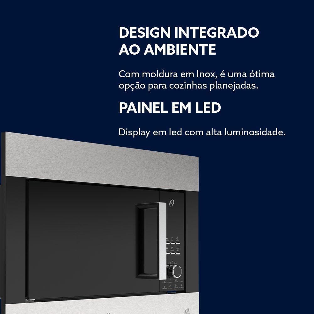 Forno Micro-ondas De Embutir Oster Black Inox 23L 110V - 7