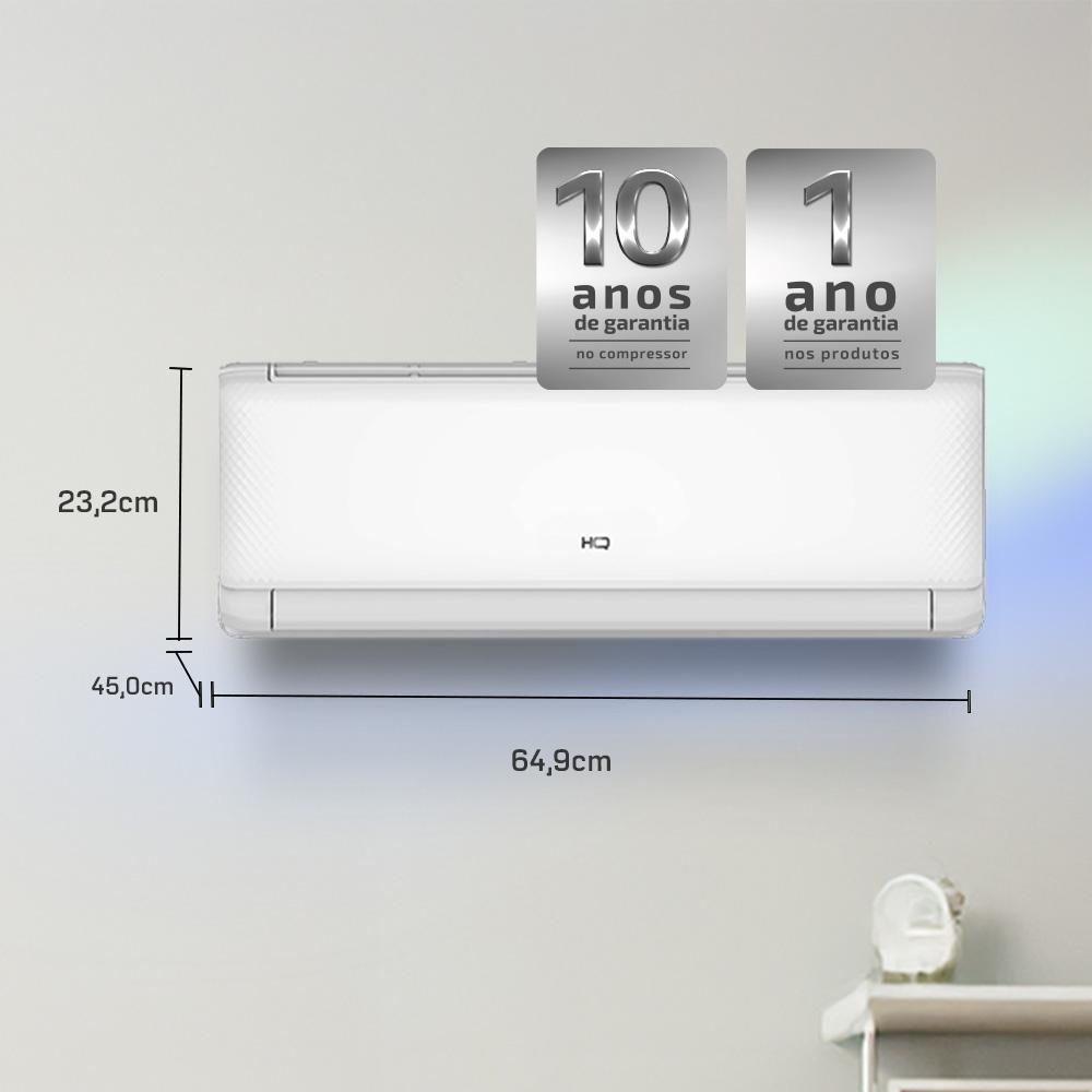 Ar Condicionado Split HQ Hi Wall Inverter 9.000 BTU/h Quente E Frio Monofásico Branco HQ-INV9000QFA 220V - 8