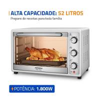 Forno Elétrico Mondial 52L Grand Family II 1800W FRN-52-W Branco/Inox 110V - 2
