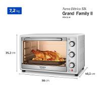 Forno Elétrico Mondial 52L Grand Family II 1800W FRN-52-W Branco/Inox 110V - 6