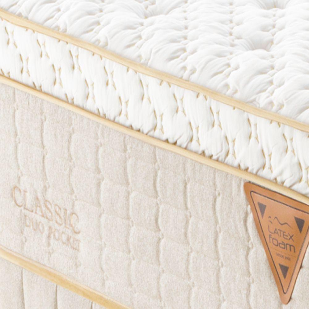 Colchão Classic Duo Pocket - Látex E Molas Duplas Medida Casal 138x188cm Opcionais Box - 4