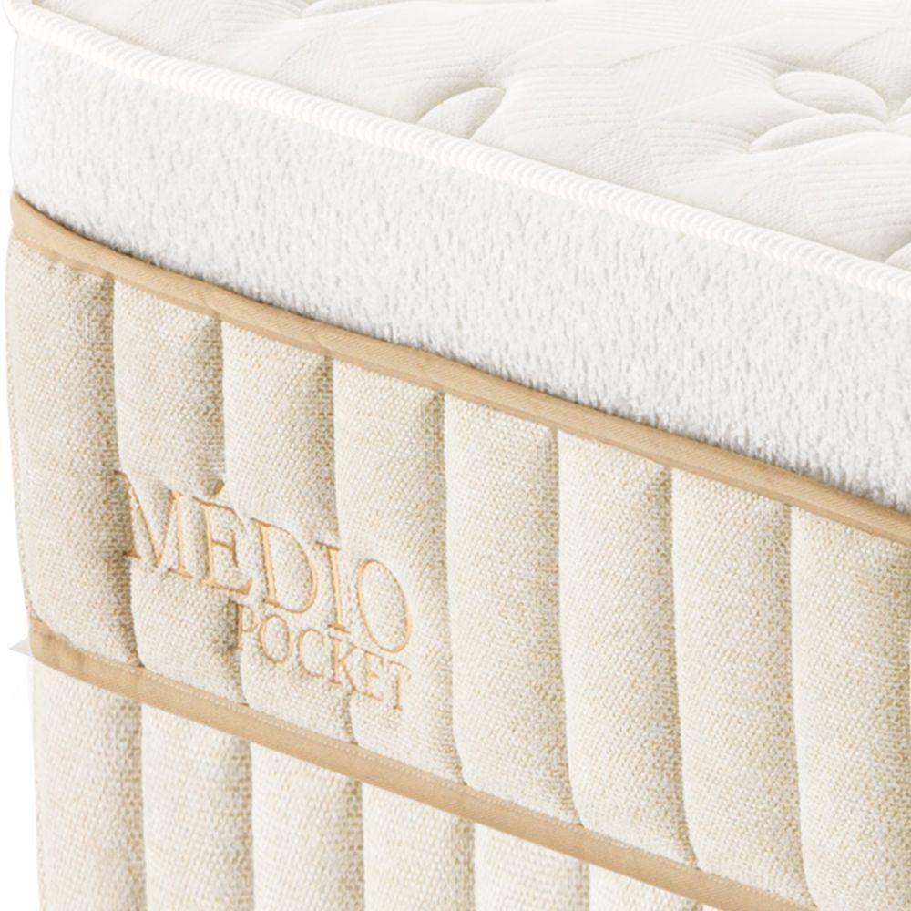 Colchão Medio Pocket - Latex Sobre Molas Medida Queen 158x198cm Opcionais Box - 4