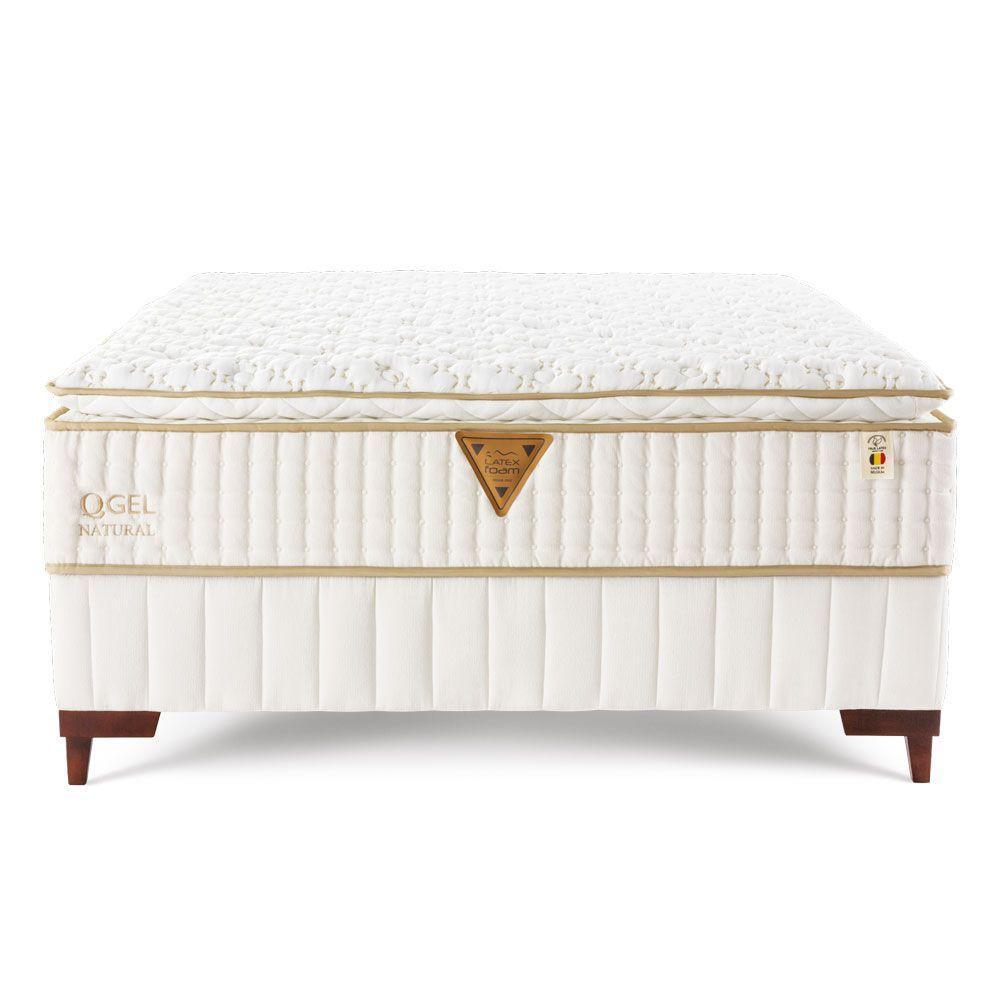Colchão Qgel Natural - 100% Látex Medida Solteiro King 96x203cm Opcionais Box - 5