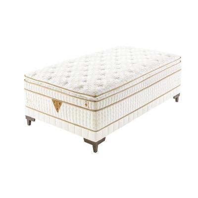 Colchão Qgel Smart Pocket - Latex Com Cobre Sobre Molas Medida Solteiro 88x188cm Opcionais Box E Kit Zen