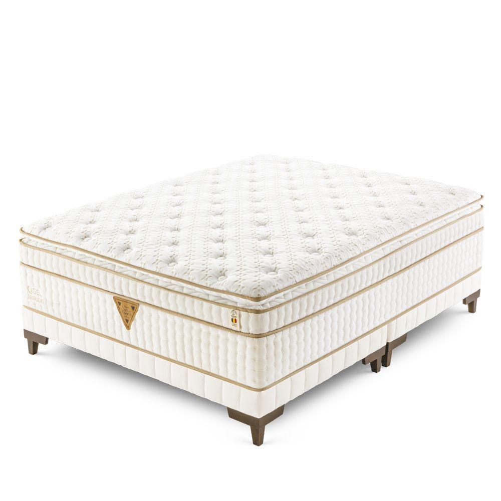 Colchão Qgel Hibrido - Latex Com Cobre Firme Sobre Eps Medida King 193x203cm Opcionais Box - 1