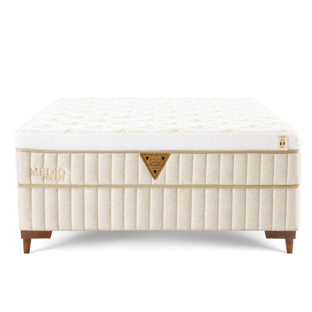 Colchão Medio Pocket - Latex Sobre Molas Medida Solteiro King 96x203cm Opcionais Box - 6