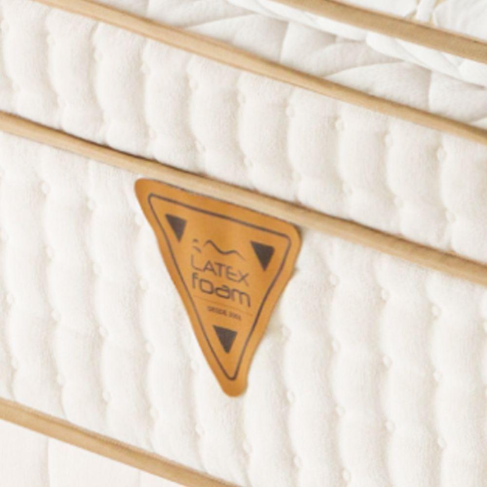 Colchão Qgel Pocket Plus- Latex Com Cobre Sobre Molas Medida King 193x203cm Opcionais Box E Kit Zen - 4