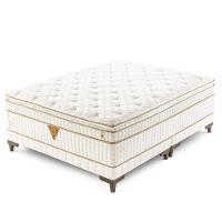 Colchão Qgel Pocket Plus- Latex Com Cobre Sobre Molas Medida King 193x203cm Opcionais Box - 1