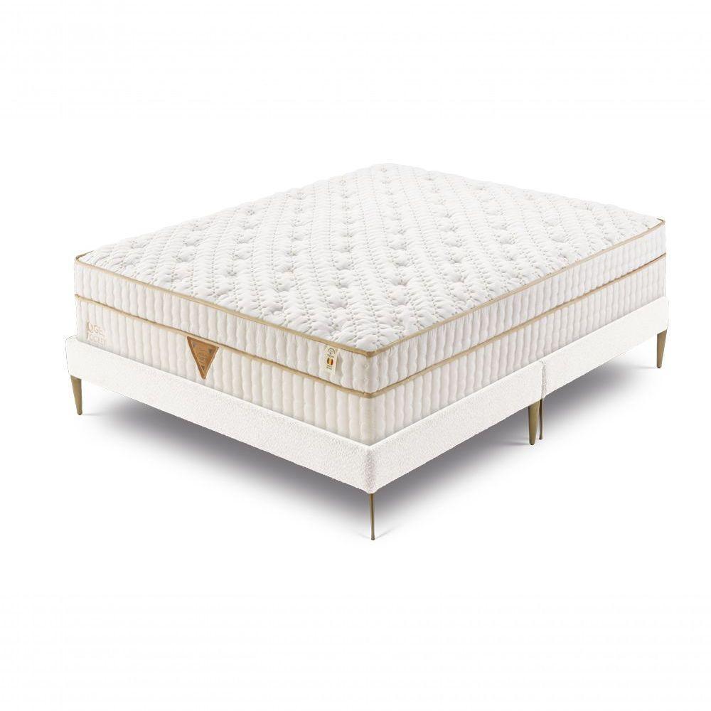 Colchão Qgel Pocket - Latex Com Cobre Sobre Molas Medida Queen 158x198cm Opcionais Box E Kit Zen - 9