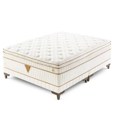 Colchão Qgel Smart Pocket - Latex Com Cobre Sobre Molas Medida Casal 138x188cm Opcionais Box