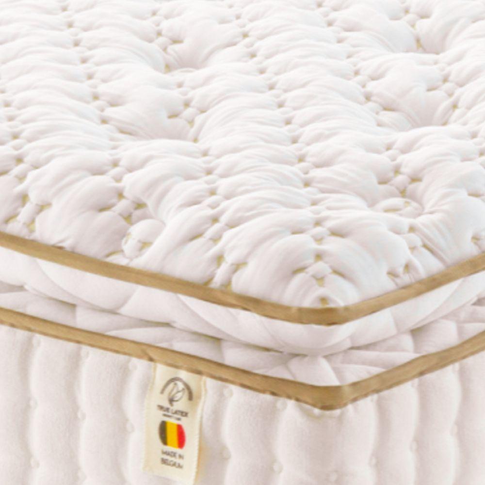 Colchão Qgel Natural - 100% Látex Medida Casal 138x188cm Opcionais Box E Kit Zen - 3