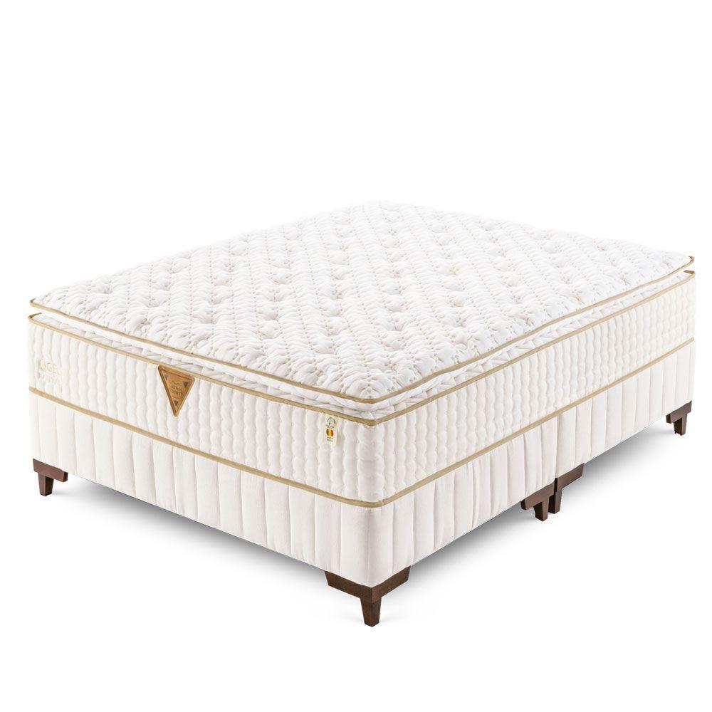 Colchão Qgel Natural - 100% Látex Medida Queen 158x198cm Opcionais Box E Kit Zen - 1
