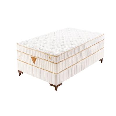 Colchão Qgel Pocket - Latex Com Cobre Sobre Molas Medida Solteiro King 96x203cm Opcionais Box E Kit Zen