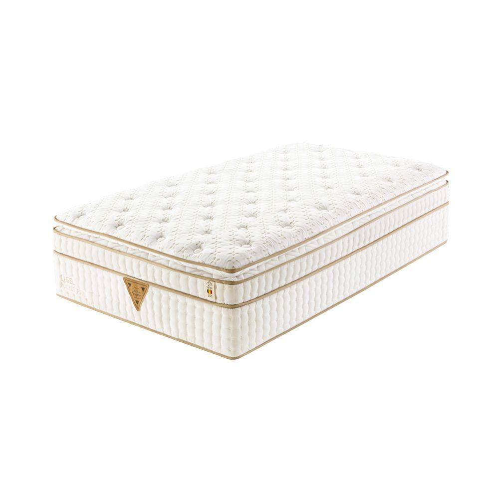 Colchão Qgel Smart Pocket - Latex Com Cobre Sobre Molas Medida Solteiro King 96x203cm Opcionais Sem Opcionais - 1