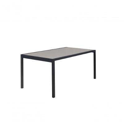 Conjunto Mesa Atenas 160cm 6 Cadeiras Confort Gol Decor Champagne-preto-laminado-preto-preto