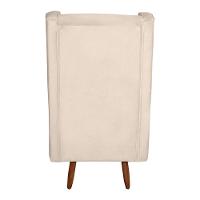 Poltrona De Amamentação E Descanso Renata Com Pés Palito E Puff Veludo Bege - Desk Design - 7