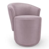 Poltrona Orgânica Living Mavi Fixa Veludo Rosé - Desk Design - 1