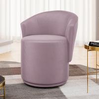 Poltrona Orgânica Living Mavi Fixa Veludo Rosé - Desk Design - 2