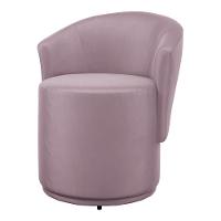 Poltrona Orgânica Living Mavi Fixa Veludo Rosé - Desk Design - 7