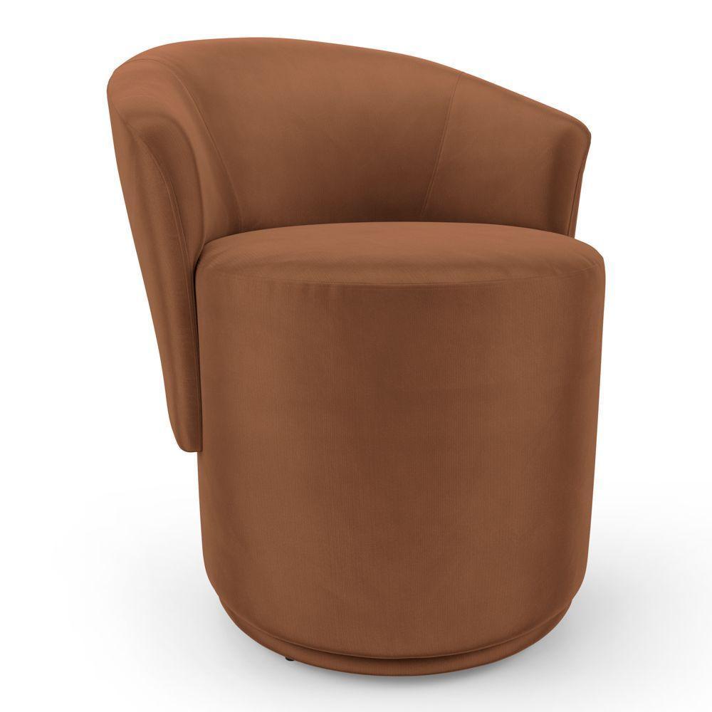 Kit 02 Poltronas Orgânicas Living Mavi Fixa Veludo Terracota - Desk Design - 7