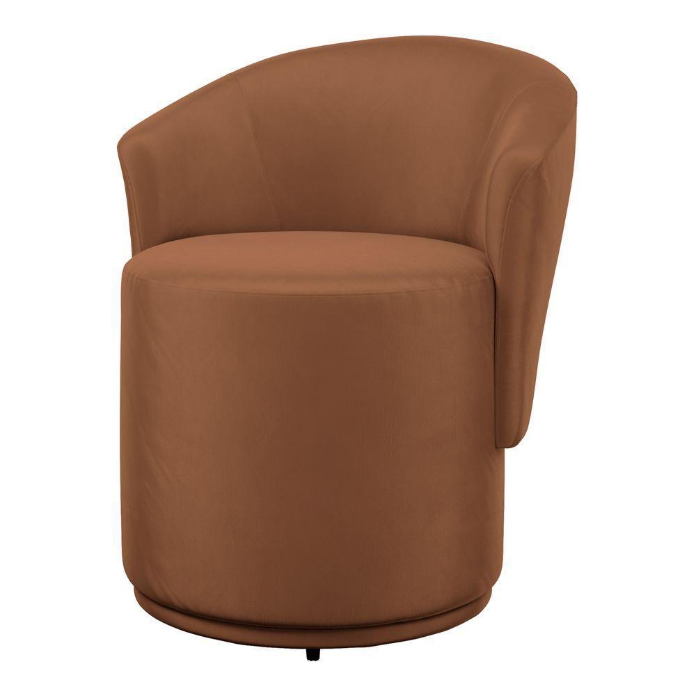 Kit 02 Poltronas Orgânicas Living Mavi Fixa Veludo Terracota - Desk Design - 8