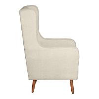 Poltrona De Amamentação E Descanso Renata Com Pés Palito E Puff Linho Bege - Desk Design - 6