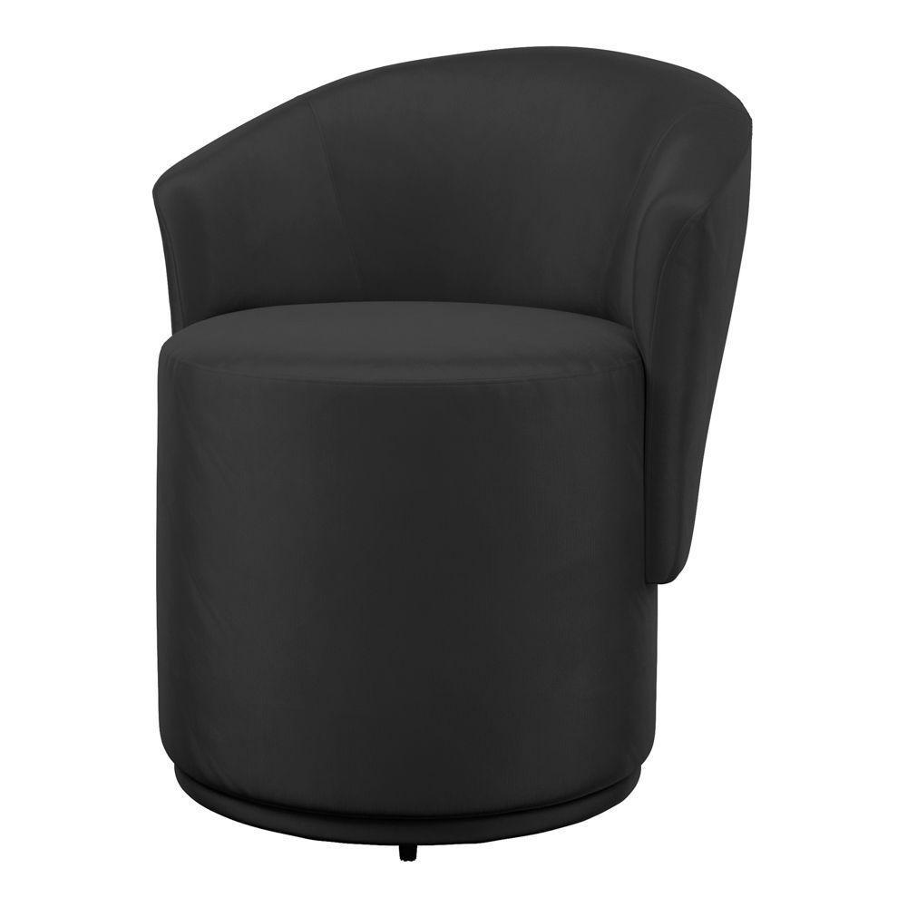 Poltrona Orgânica Living Mavi Fixa Veludo Preto - Desk Design - 7