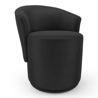 Poltrona Orgânica Living Mavi Decorativa Veludo Preto Desk Design