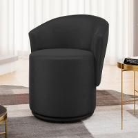 Poltrona Orgânica Living Mavi Fixa Veludo Preto - Desk Design - 2