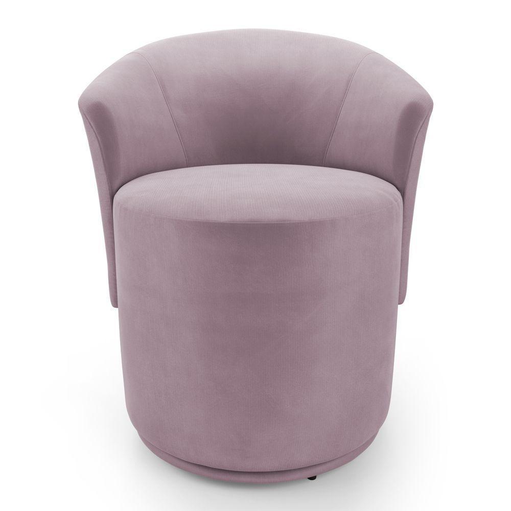 Kit 02 Poltronas Orgânicas Living Mavi Fixa Veludo Rosé - Desk Design - 5