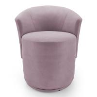 Kit 02 Poltronas Orgânicas Living Mavi Fixa Veludo Rosé - Desk Design - 5