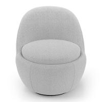 Kit 02 Poltronas Orgânicas Living Memphis Base Giratória Bouclê Cinza Claro - Desk Design - 6