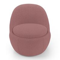 Kit 02 Poltronas Orgânicas Living Memphis Fixa Bouclê Rosé - Desk Design - 6