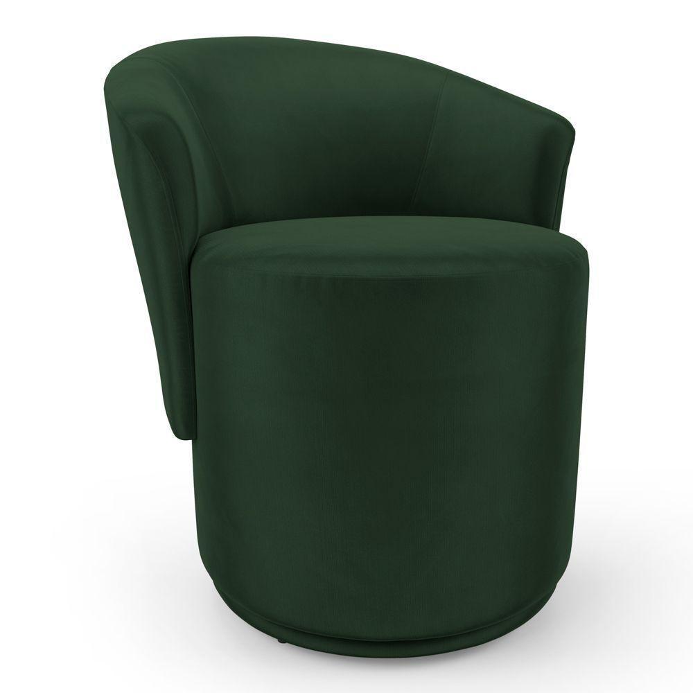 Poltrona Orgânica Living Mavi Fixa Veludo Verde - Desk Design - 1