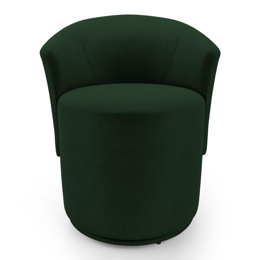 Poltrona Orgânica Living Mavi Fixa Veludo Verde - Desk Design - 5