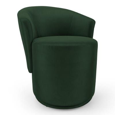 Poltrona Orgânica Living Mavi Decorativa Veludo Verde Desk Design