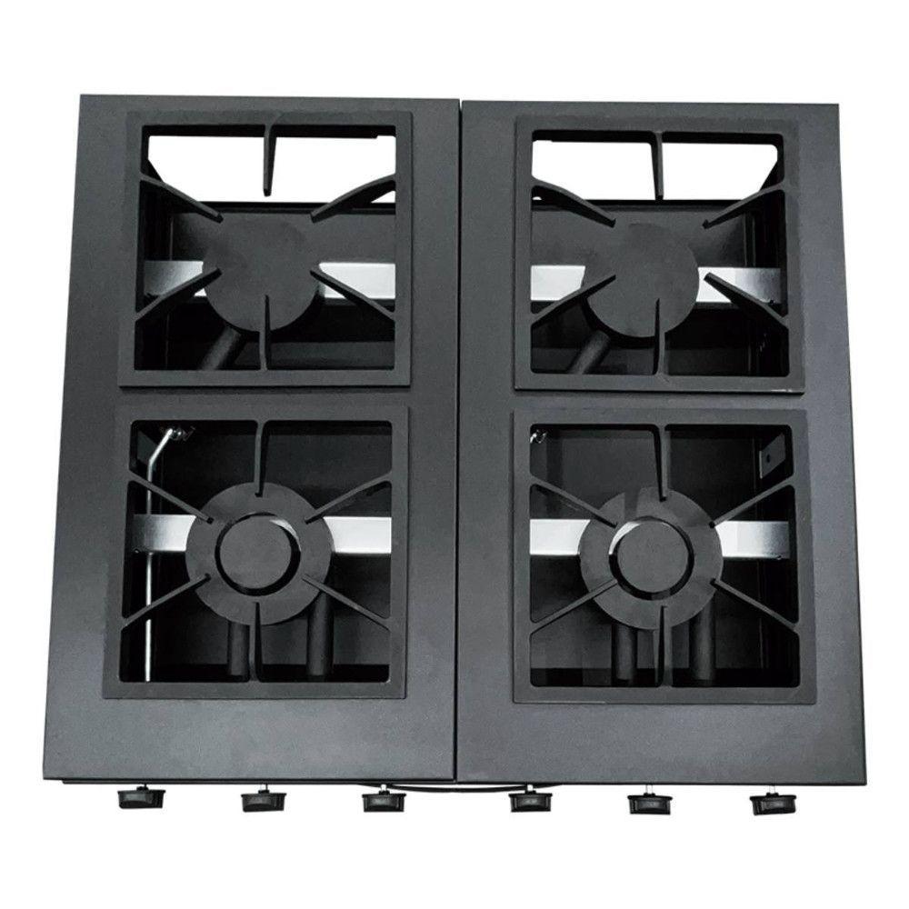 Fogão 4 Bocas Semi Industrial Imperador Clarice Preto Fosco - 3