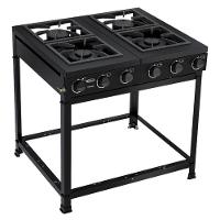 Fogão 4 Bocas Semi Industrial Imperador Clarice Preto Fosco - 1