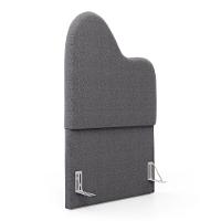 Cabeceira Orgânica Cama Box Solteiro Sea 90cm Com Frame Bouclé Cinza Escuro - Desk Design - 1