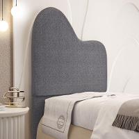 Cabeceira Orgânica Cama Box Solteiro Sea 90cm Com Frame Bouclé Cinza Escuro - Desk Design - 2